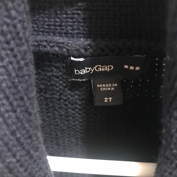 Navy & grey button down sweater - Picture 2 of 3